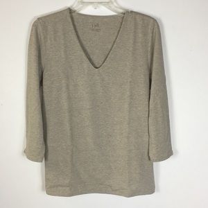 J Jill comfort tee 3/4 length sleeve